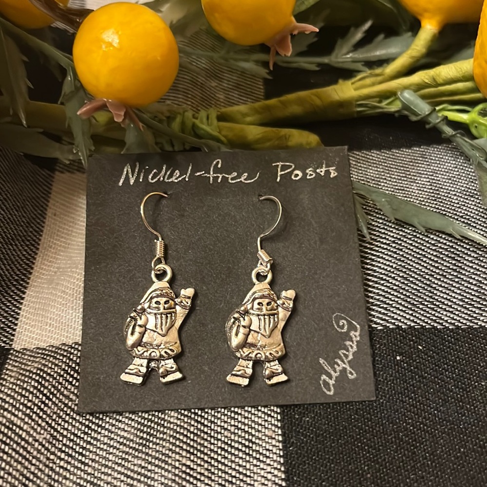 Santa Earrings- handmade-nickel free posts